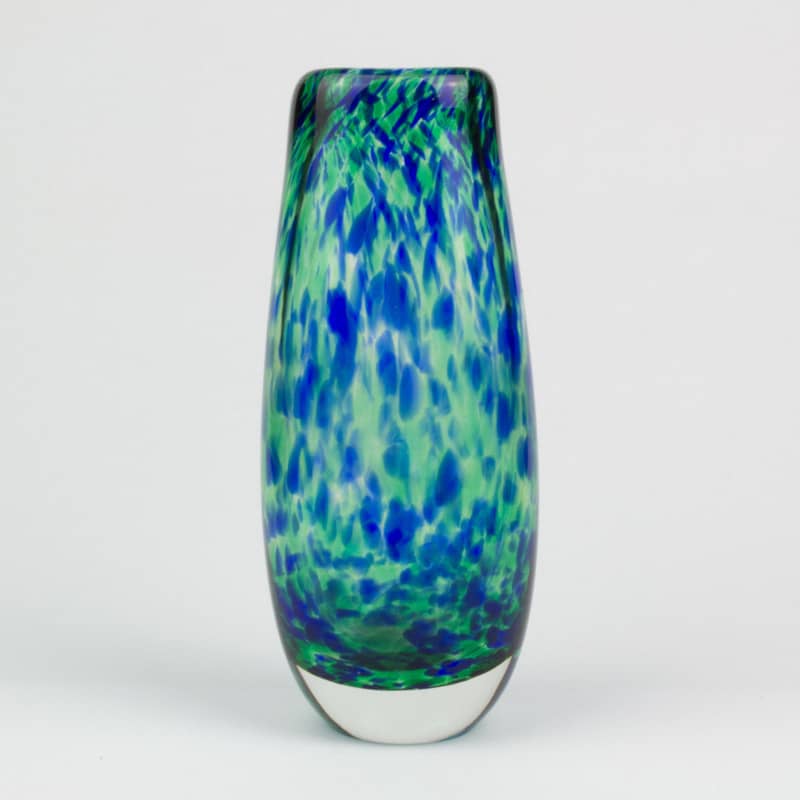 Wedgwood Ronald Stennett-Willson Blue & Green Speckled Glass Vase ...